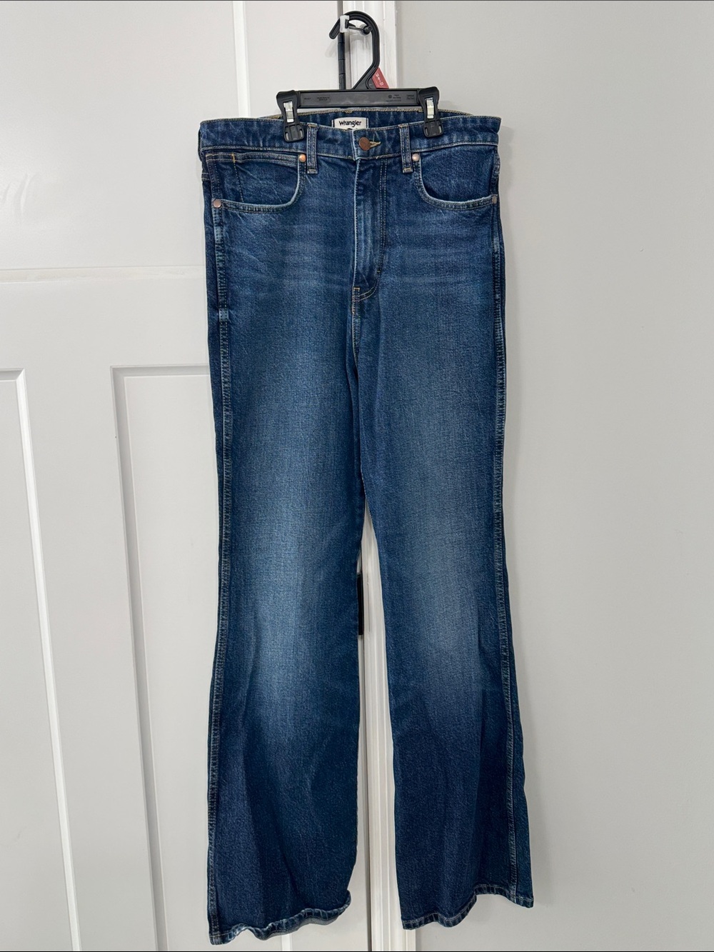 Wrangler Dark Blue Flare Jeans - Wide Leg
